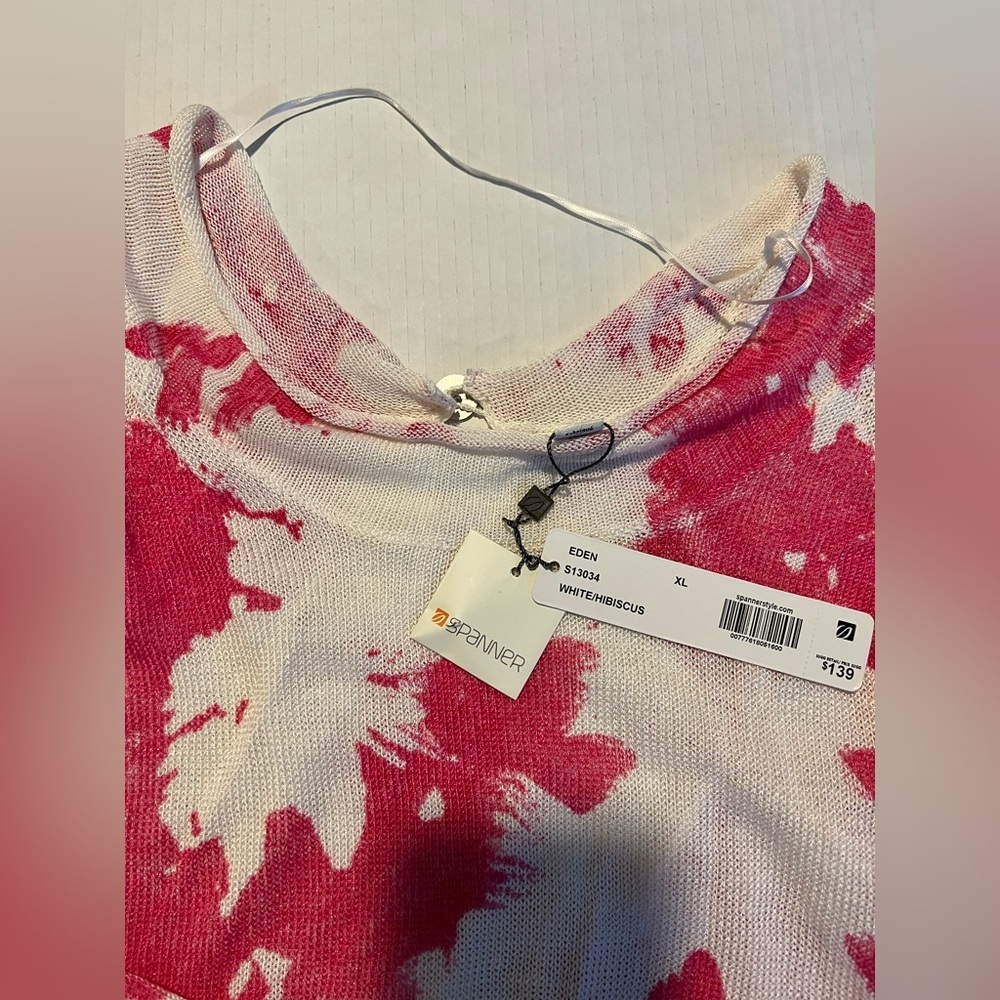 SPANNER Red and White Long Sleeve Tee - Picture 4 of 6